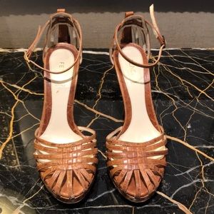 Fendi camel colored sandals